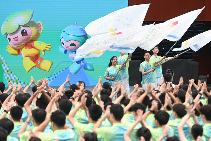 杭州亚运会、亚运愿者仪式亚残运会举行赛会志愿者出征仪式